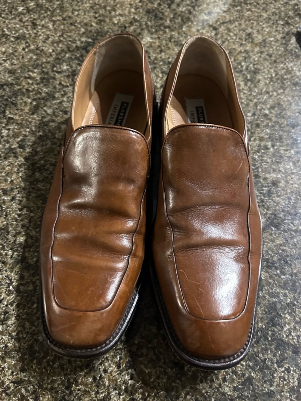 Vintage Florsheim Imperial Brown Leather Slip-On Loafers